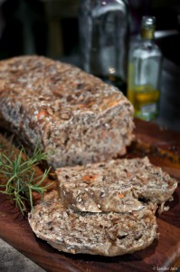 German bread with seeds and carrots