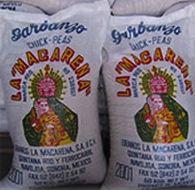 Bag of garbonzo beans